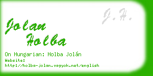 jolan holba business card